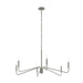 Myhouse Lighting Progress Lighting - P400472-009 - Six Light Chandelier - Pilar - Brushed Nickel