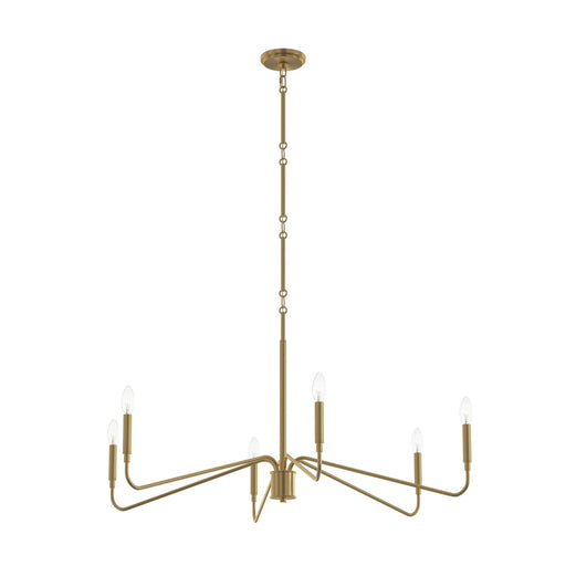 Myhouse Lighting Progress Lighting - P400472-191 - Six Light Chandelier - Pilar - Brushed Gold
