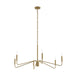 Myhouse Lighting Progress Lighting - P400472-191 - Six Light Chandelier - Pilar - Brushed Gold