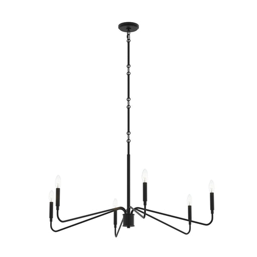 Myhouse Lighting Progress Lighting - P400472-31M - Six Light Chandelier - Pilar - Matte Black