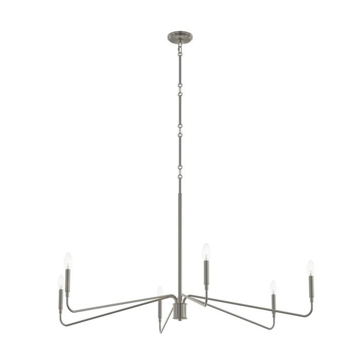 Myhouse Lighting Progress Lighting - P400473-009 - Six Light Chandelier - Pilar - Brushed Nickel
