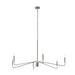 Myhouse Lighting Progress Lighting - P400473-009 - Six Light Chandelier - Pilar - Brushed Nickel
