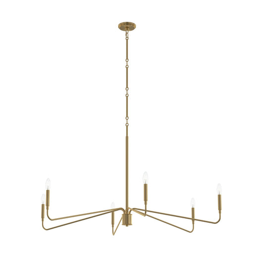 Myhouse Lighting Progress Lighting - P400473-191 - Six Light Chandelier - Pilar - Brushed Gold