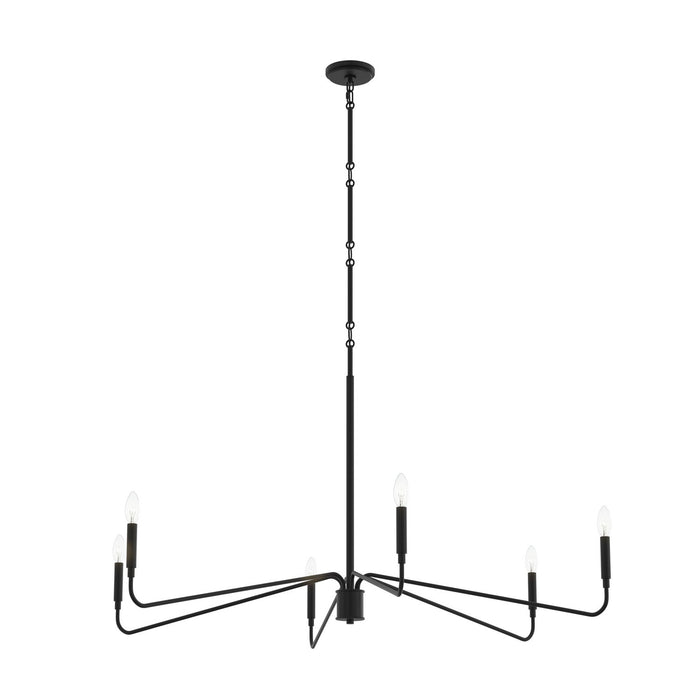 Myhouse Lighting Progress Lighting - P400473-31M - Six Light Chandelier - Pilar - Matte Black