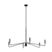 Myhouse Lighting Progress Lighting - P400473-31M - Six Light Chandelier - Pilar - Matte Black