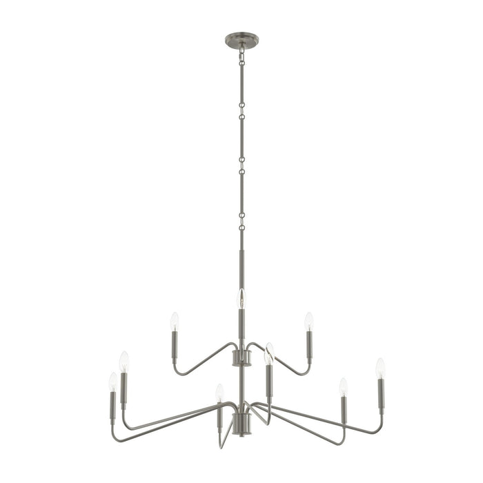 Myhouse Lighting Progress Lighting - P400474-009 - Nine Light Chandelier - Pilar - Brushed Nickel