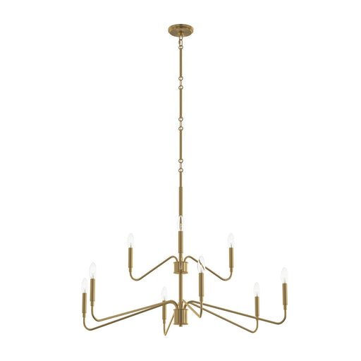 Myhouse Lighting Progress Lighting - P400474-191 - Nine Light Chandelier - Pilar - Brushed Gold