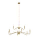 Myhouse Lighting Progress Lighting - P400474-191 - Nine Light Chandelier - Pilar - Brushed Gold