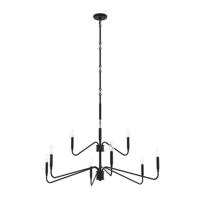 Myhouse Lighting Progress Lighting - P400474-31M - Nine Light Chandelier - Pilar - Matte Black