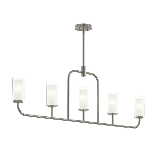 Myhouse Lighting Progress Lighting - P400476-009 - Five Light Linear Chandelier - Mack - Brushed Nickel