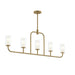 Myhouse Lighting Progress Lighting - P400476-191 - Five Light Linear Chandelier - Mack - Brushed Gold