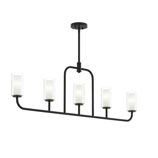 Myhouse Lighting Progress Lighting - P400476-31M - Five Light Linear Chandelier - Mack - Matte Black