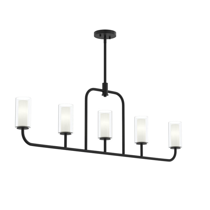 Myhouse Lighting Progress Lighting - P400476-31M - Five Light Linear Chandelier - Mack - Matte Black