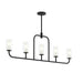 Myhouse Lighting Progress Lighting - P400476-31M - Five Light Linear Chandelier - Mack - Matte Black