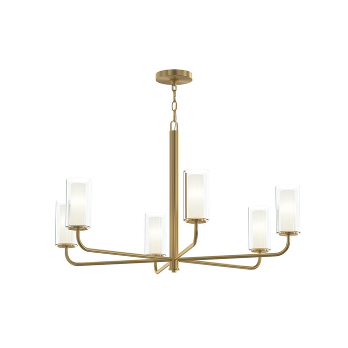 Myhouse Lighting Progress Lighting - P400477-191 - Six Light Chandelier - Mack - Brushed Gold