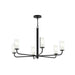 Myhouse Lighting Progress Lighting - P400477-31M - Six Light Chandelier - Mack - Matte Black