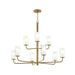 Myhouse Lighting Progress Lighting - P400478-191 - Nine Light Chandelier - Mack - Brushed Gold