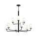 Myhouse Lighting Progress Lighting - P400478-31M - Nine Light Chandelier - Mack - Matte Black