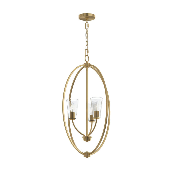 Myhouse Lighting Progress Lighting - P500512-191 - Three Light Foyer Pendant - Jheni - Brushed Gold