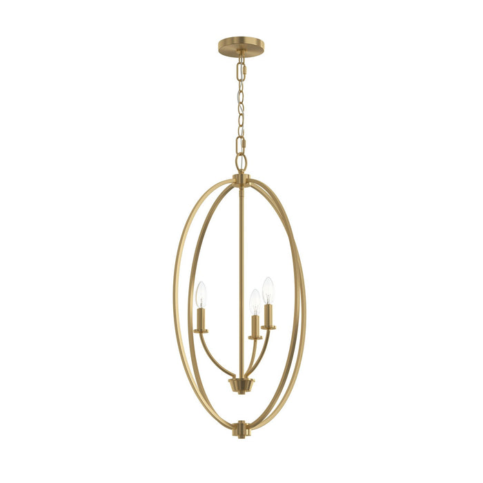 Myhouse Lighting Progress Lighting - P500513-191 - Three Light Foyer Pendant - Jheni - Brushed Gold
