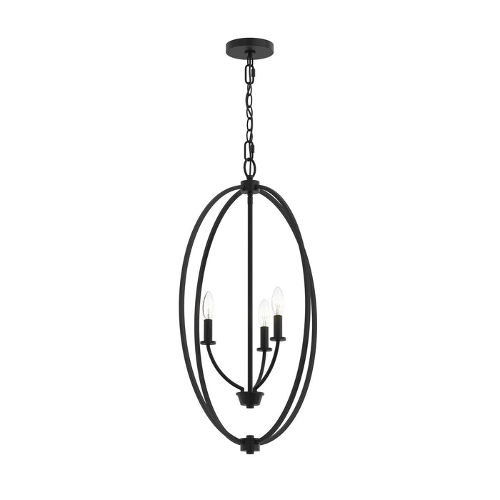 Myhouse Lighting Progress Lighting - P500513-31M - Three Light Foyer Pendant - Jheni - Matte Black