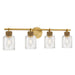 Myhouse Lighting Quoizel - BTC8634BRG - Four Light Vanity - Baltic - Brushed Gold