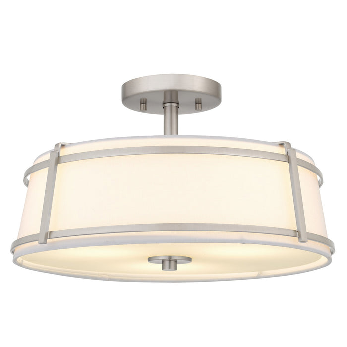 Myhouse Lighting Quoizel - SLN1716BN - Three Light Semi-Flush Mount - Sloane - Brushed Nickel