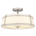 Myhouse Lighting Quoizel - SLN1716BN - Three Light Semi-Flush Mount - Sloane - Brushed Nickel