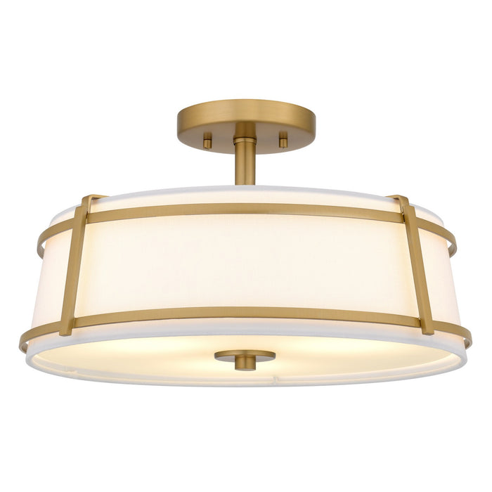 Myhouse Lighting Quoizel - SLN1716BRG - Three Light Semi-Flush Mount - Sloane - Brushed Gold