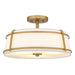Myhouse Lighting Quoizel - SLN1716BRG - Three Light Semi-Flush Mount - Sloane - Brushed Gold