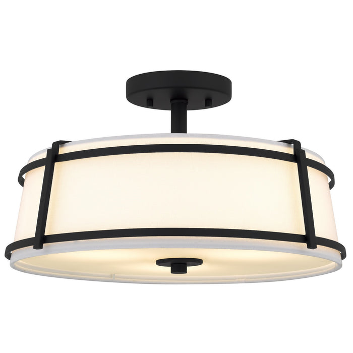 Myhouse Lighting Quoizel - SLN1716MBK - Three Light Semi-Flush Mount - Sloane - Matte Black
