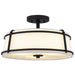 Myhouse Lighting Quoizel - SLN1716MBK - Three Light Semi-Flush Mount - Sloane - Matte Black