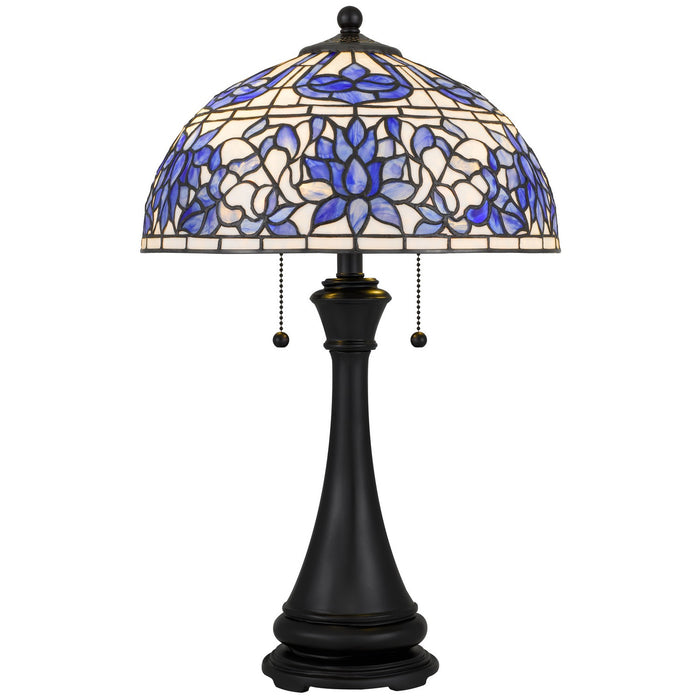 Myhouse Lighting Quoizel - TFNR6325MBK - Two Light Table Lamp - Wisteria Bloom - Matte Black