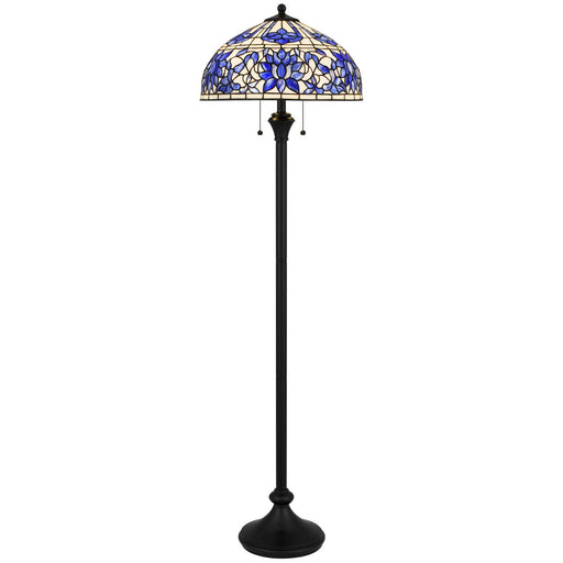 Myhouse Lighting Quoizel - TFNR9362MBK - Two Light Floor Lamp - Wisteria Bloom - Matte Black