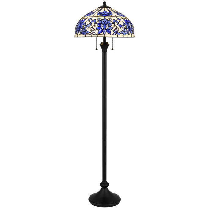 Myhouse Lighting Quoizel - TFNR9362MBK - Two Light Floor Lamp - Wisteria Bloom - Matte Black