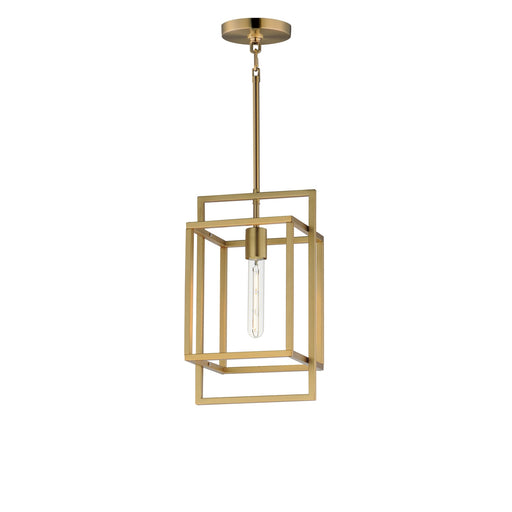 Myhouse Lighting Maxim - 10411NAB - One Light Pendant - Gridline - Natural Aged Brass