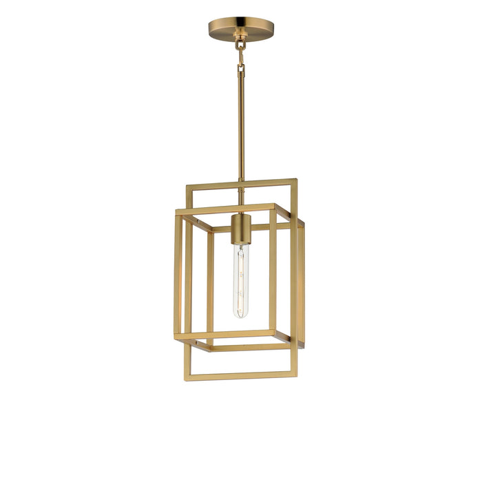 Myhouse Lighting Maxim - 10411NAB - One Light Pendant - Gridline - Natural Aged Brass