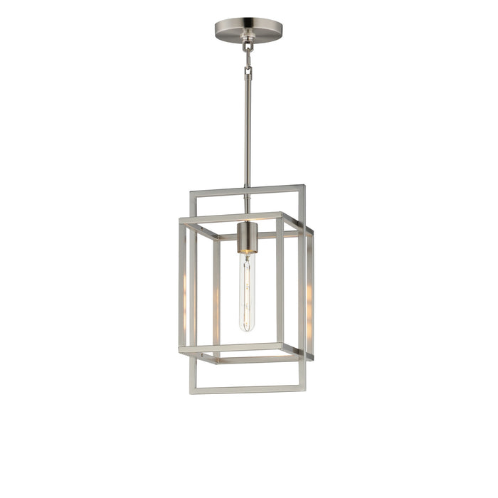 Myhouse Lighting Maxim - 10411SN - One Light Pendant - Gridline - Satin Nickel