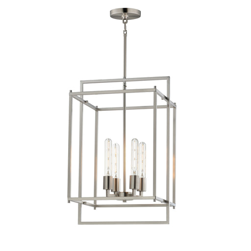 Myhouse Lighting Maxim - 10412SN - Four Light Pendant - Gridline - Satin Nickel