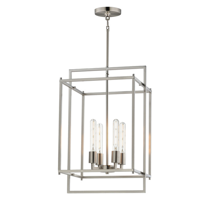 Myhouse Lighting Maxim - 10412SN - Four Light Pendant - Gridline - Satin Nickel