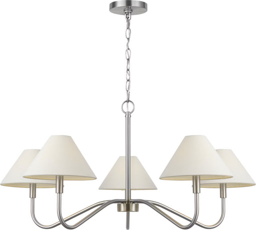 Myhouse Lighting Visual Comfort Studio - DJC1205BN - Five Light Chandelier - Eldon - Brushed Nickel
