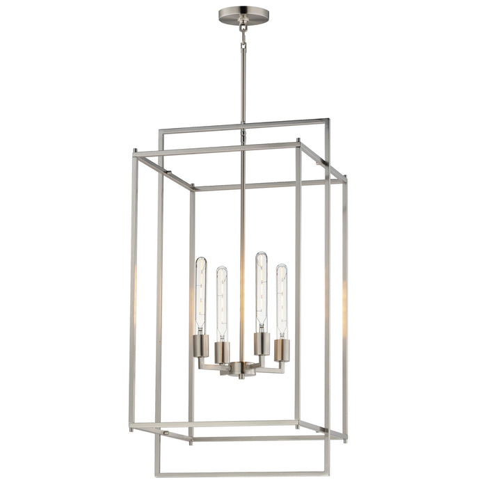 Myhouse Lighting Maxim - 10413SN - Four Light Pendant - Gridline - Satin Nickel