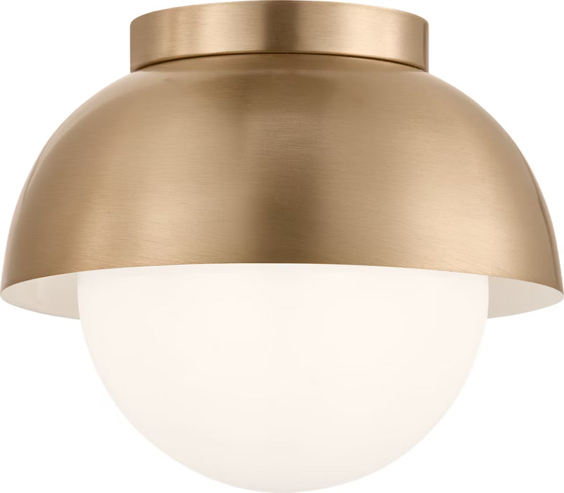 Myhouse Lighting Visual Comfort Studio - DJF1011SB - One Light Flush Mount - Hyde - Satin Brass