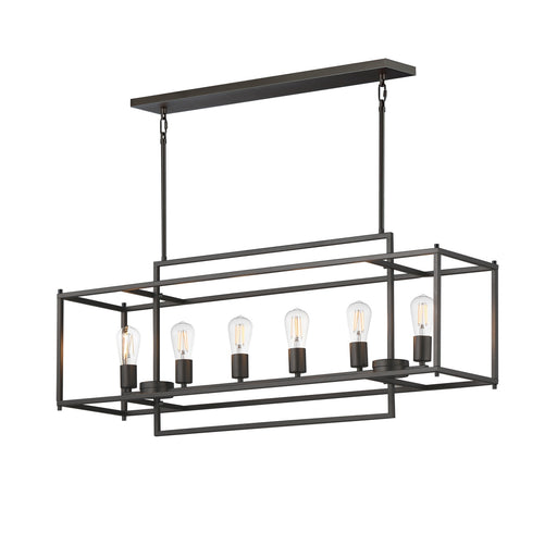 Myhouse Lighting Maxim - 10416BK - Six Light Linear Pendant - Gridline - Black