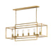 Myhouse Lighting Maxim - 10416NAB - Six Light Linear Pendant - Gridline - Natural Aged Brass