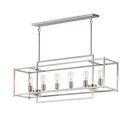Myhouse Lighting Maxim - 10416SN - Six Light Linear Pendant - Gridline - Satin Nickel