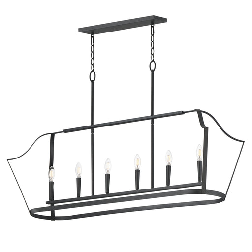 Myhouse Lighting Maxim - 10427BK - Six Light Linear Pendant - Arden - Black