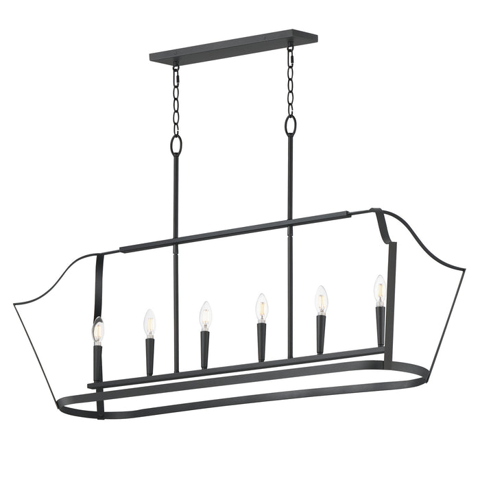 Myhouse Lighting Maxim - 10427BK - Six Light Linear Pendant - Arden - Black