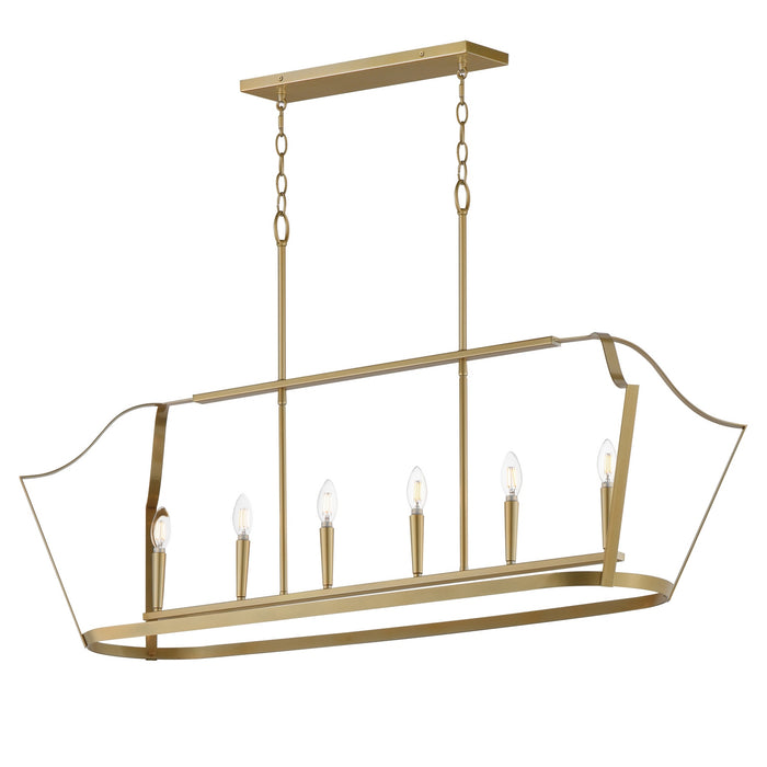 Myhouse Lighting Maxim - 10427NAB - Six Light Linear Pendant - Arden - Natural