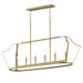 Myhouse Lighting Maxim - 10427NAB - Six Light Linear Pendant - Arden - Natural